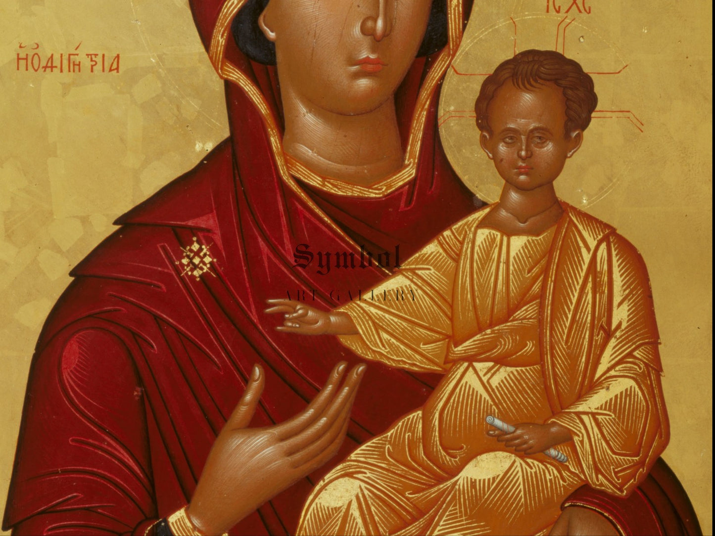 The Virgin Hodegetria by Emmanuel Lambardos, Wall Art Print, Fine Art Reproduction, Museum Quality Decor, Poster
