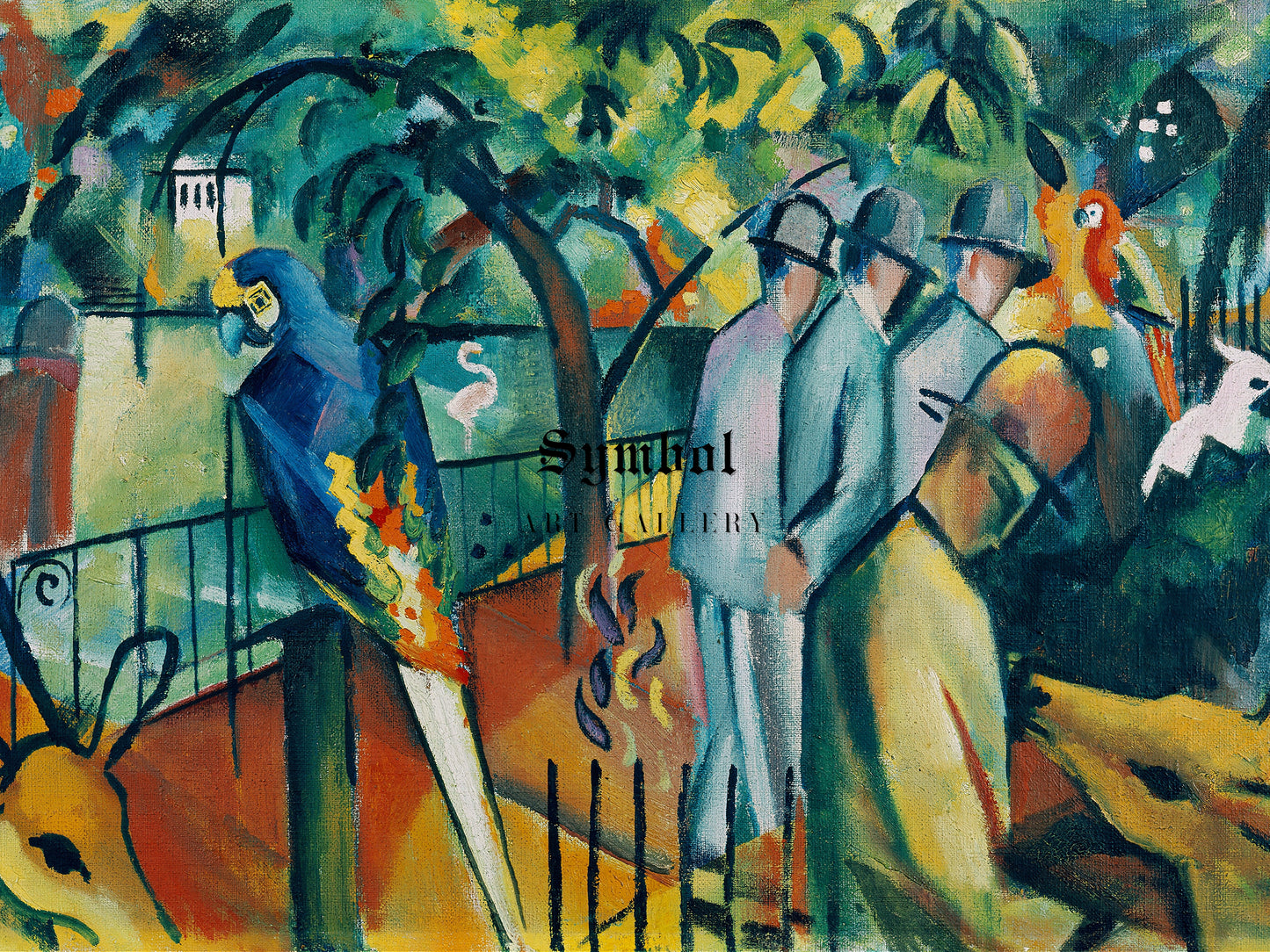 Zoological Garden I by August Macke 1912, Wall Art Print, Fine Art Reproduction, Museum Quality Decor, Poster