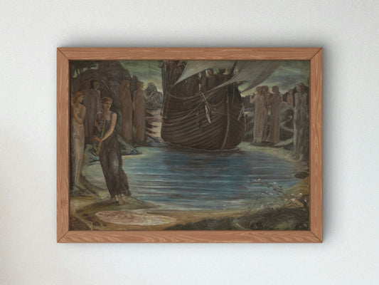 The Sirens Composition Study by Edward Burne Jones, Wall Art Print, Fine Art Reproduction, Museum Quality Decor, Poster
