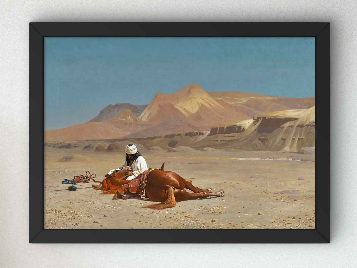 Rider and His Steed in the Desert by Jean Léon Gérôme 1868, Wall Art Print, Fine Art Reproduction, Museum Quality Decor, Poster