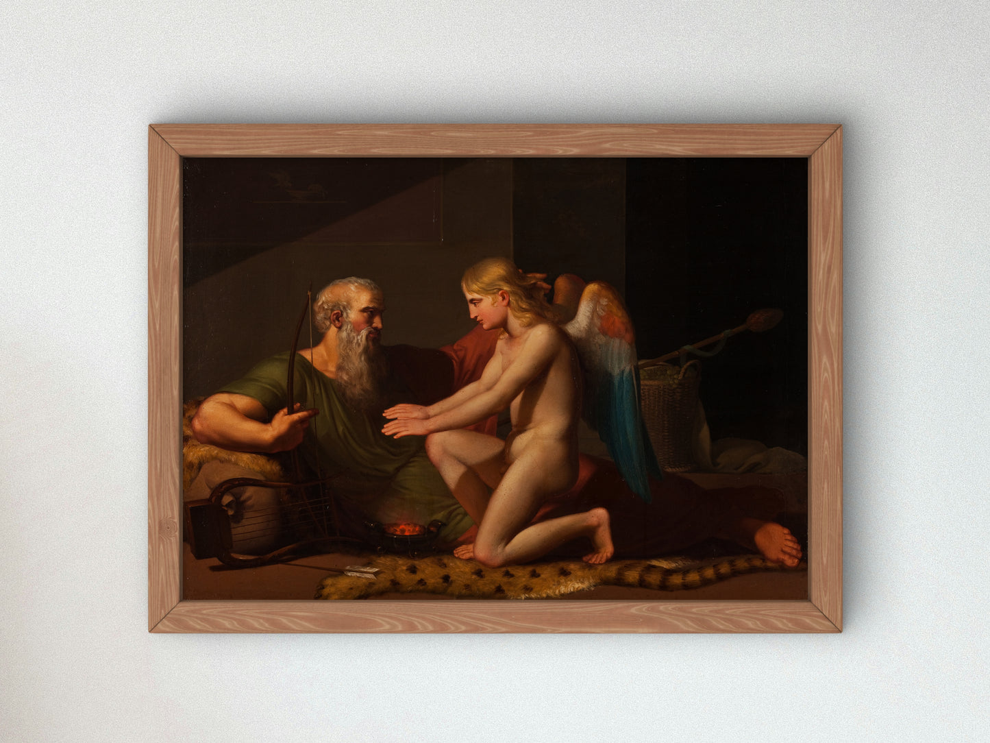 Cupid Received by Anacreon by C.F. Høyer 1806, Wall Art Print, Fine Art Reproduction, Museum Quality Decor, Poster