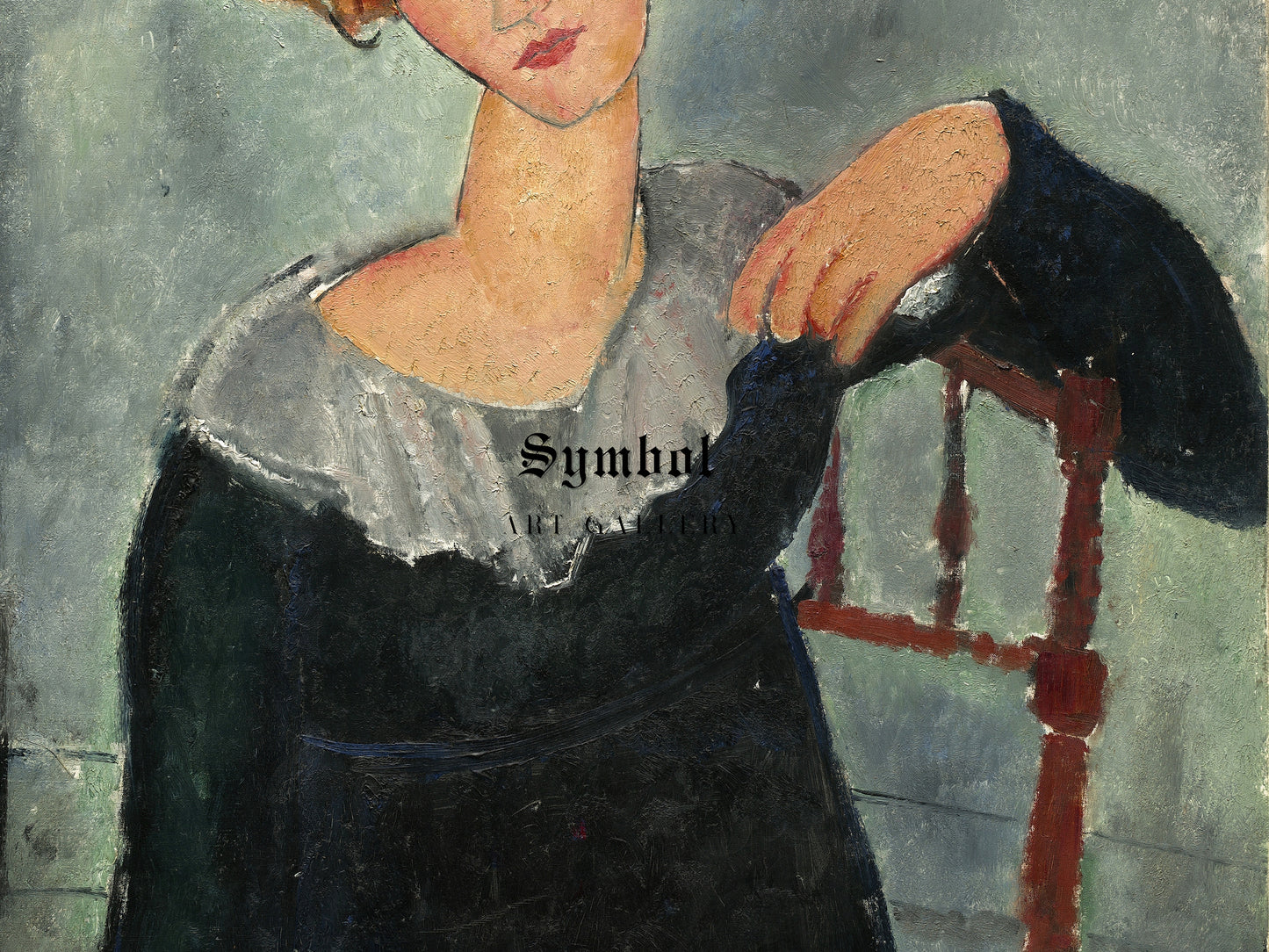 Woman with Red Hair by Amedeo Modigliani 1917, Wall Art Print, Fine Art Reproduction, Museum Quality Decor, Poster