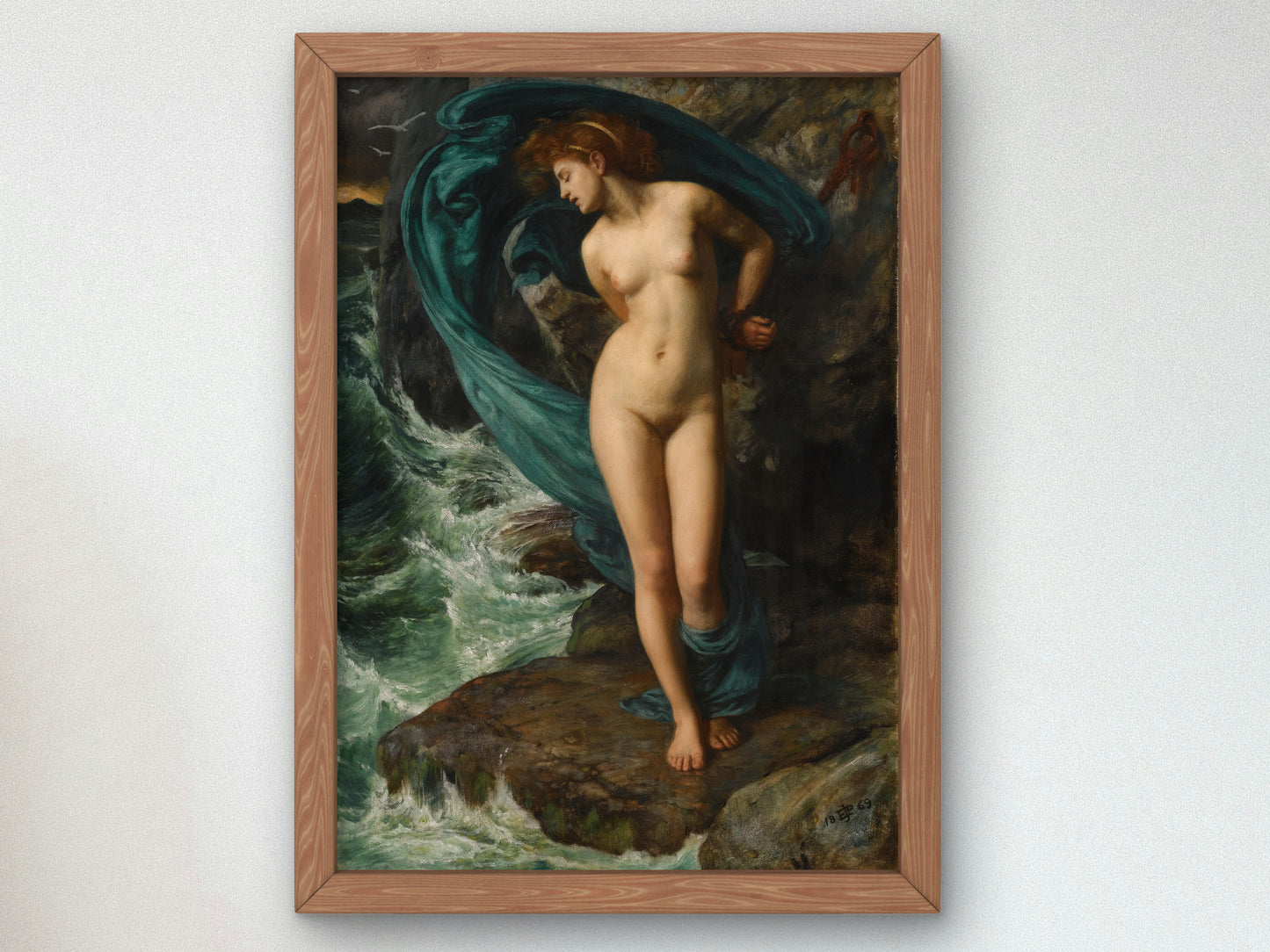Andromeda by Edward John Poynter 1869, Wall Art Print, Fine Art Reproduction, Museum Quality Decor, Poster