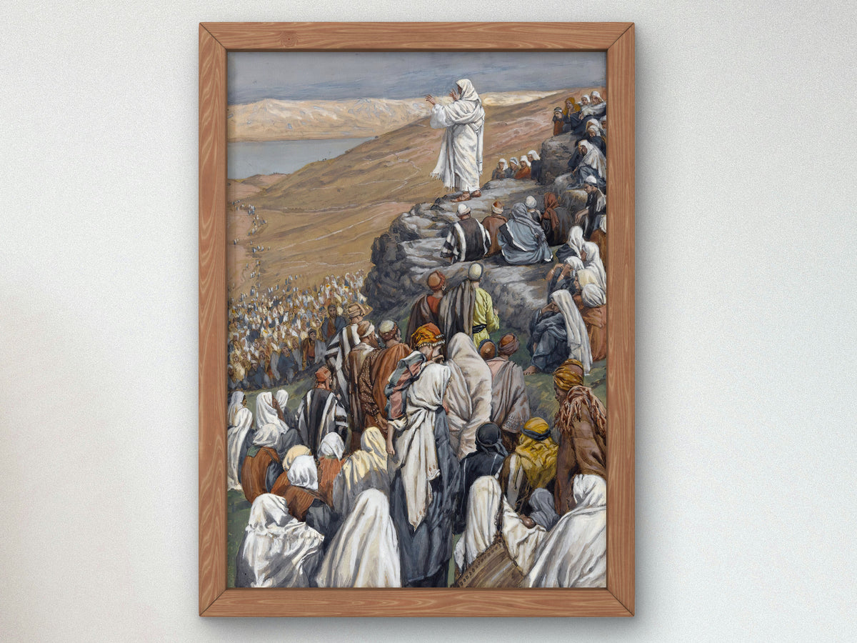 Sermon of the Beatitudes by James Tissot 1886, Wall Art Print, Fine Art Reproduction, Museum Quality Decor, Poster