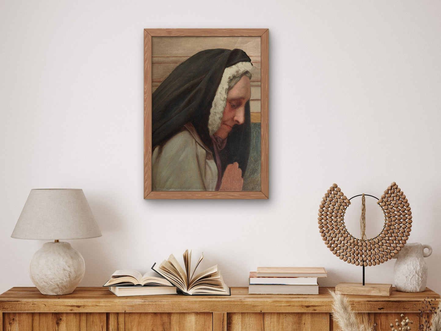 Portrait of Baroness Adelheid von Berlichingen by Edward von Steinle 1870, Wall Art Print, Fine Art Reproduction, Museum Quality Decor