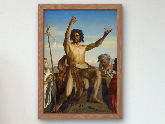 Saint John the Baptist by Alexandre Cabanel 1849, Wall Art Print, Fine Art Reproduction, Museum Quality Decor, Poster