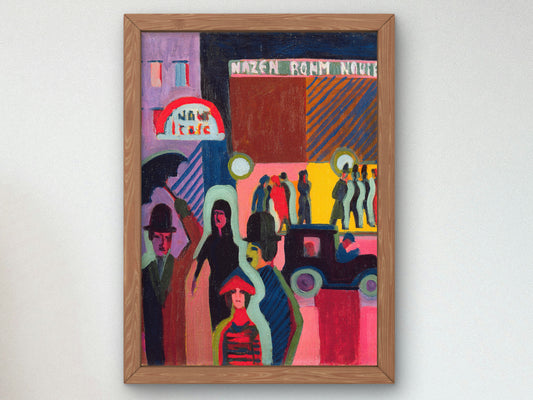 Store in the Rain by Ernst Ludwig Kirchner 1927, Wall Art Print, Fine Art Reproduction, Museum Quality Decor, Poster