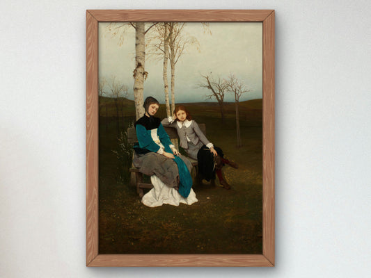 Adagio by Gabriel von Max 1876, Wall Art Print, Fine Art Reproduction, Museum Quality Decor, Poster