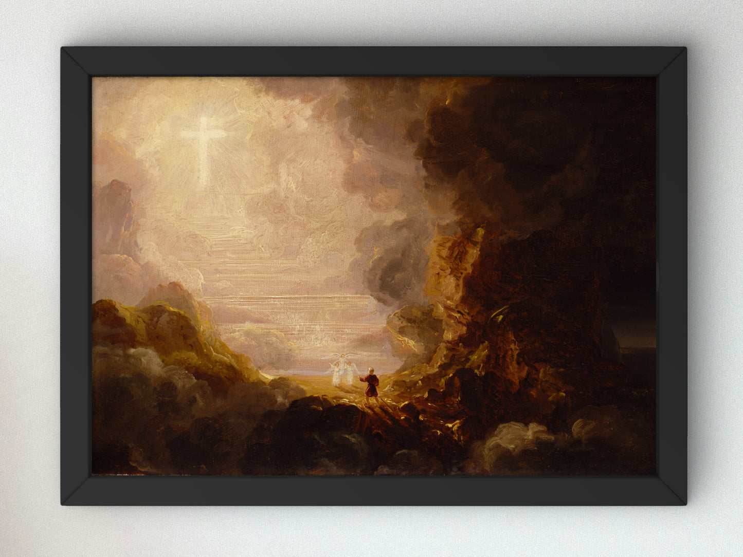 The Pilgrim of the Cross at the End of His Journey by Thomas Cole 1847, Wall Art Print, Fine Art Reproduction, Museum Quality Decor, Poster