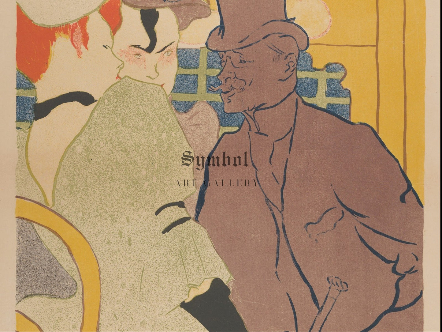 The Englishman at the Moulin Rouge by Henri de Toulouse Lautrec 1892, Wall Art Print, Fine Art Reproduction, Museum Quality Decor, Poster