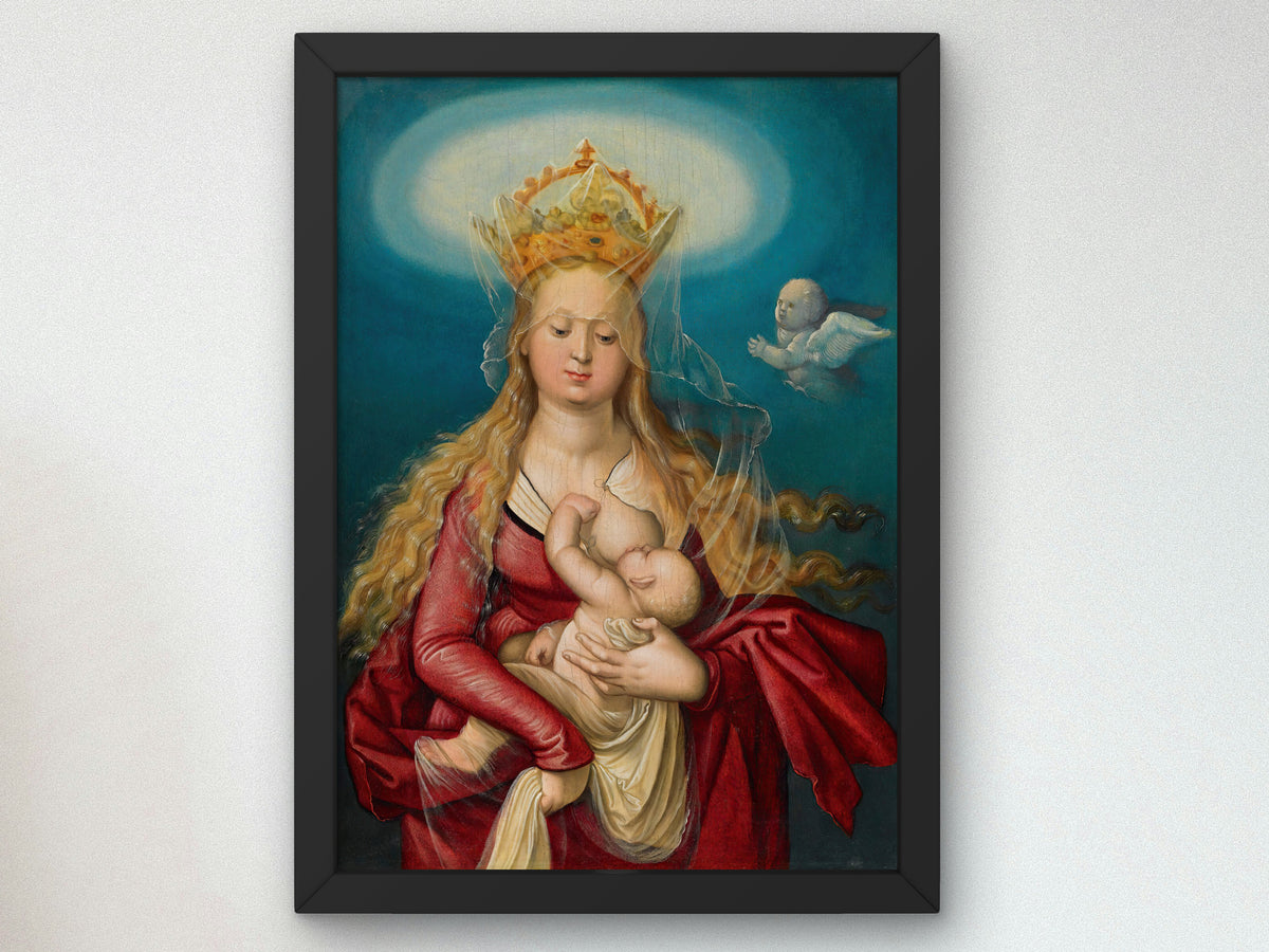 Virgin as Queen of Heaven by Hans Baldung, Wall Art Print, Fine Art Reproduction, Museum Quality Decor, Poster