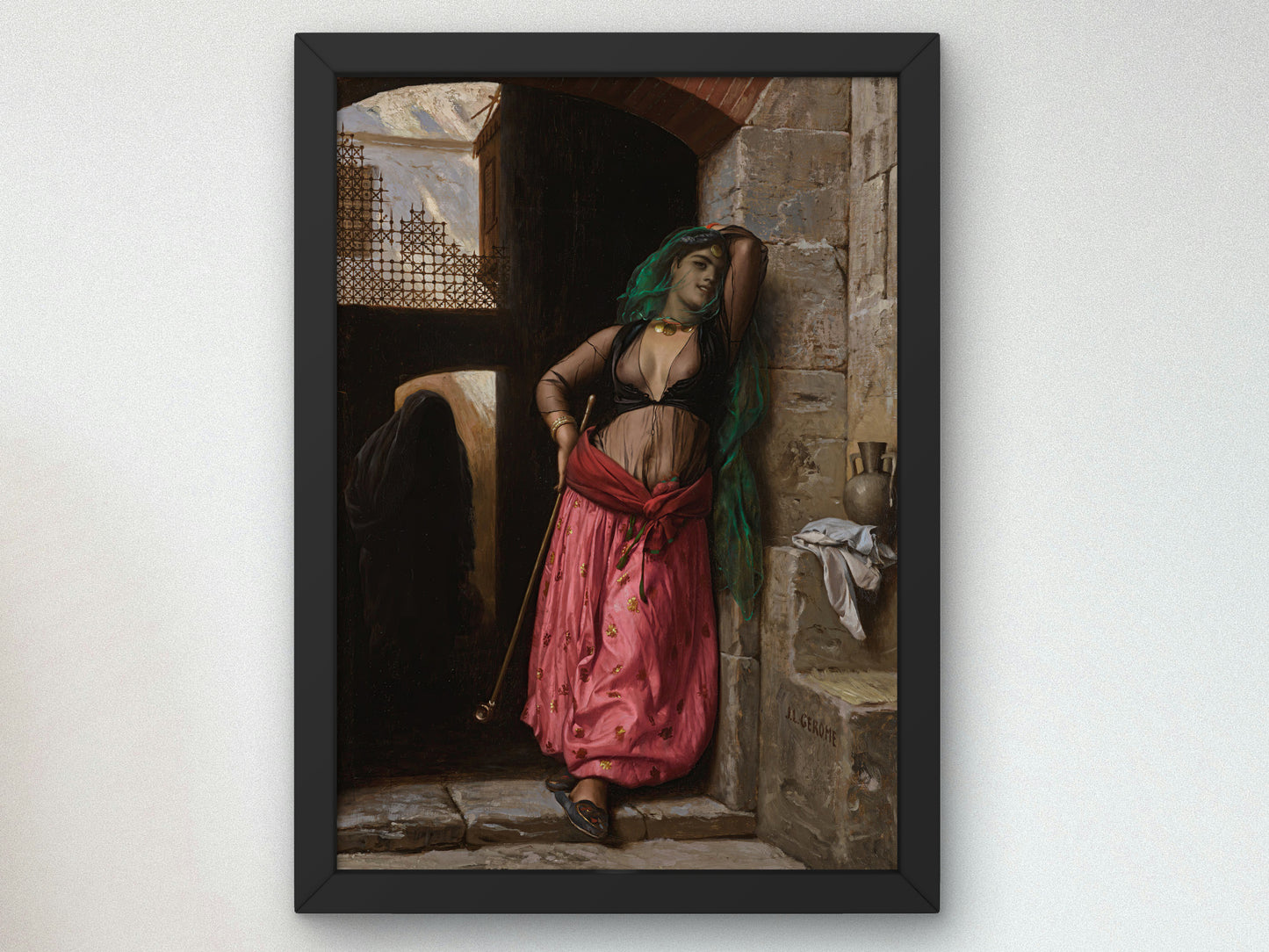 Young Girl of Cairo by Jean Léon Gérôme 1870, Wall Art Print, Fine Art Reproduction, Museum Quality Decor, Poster