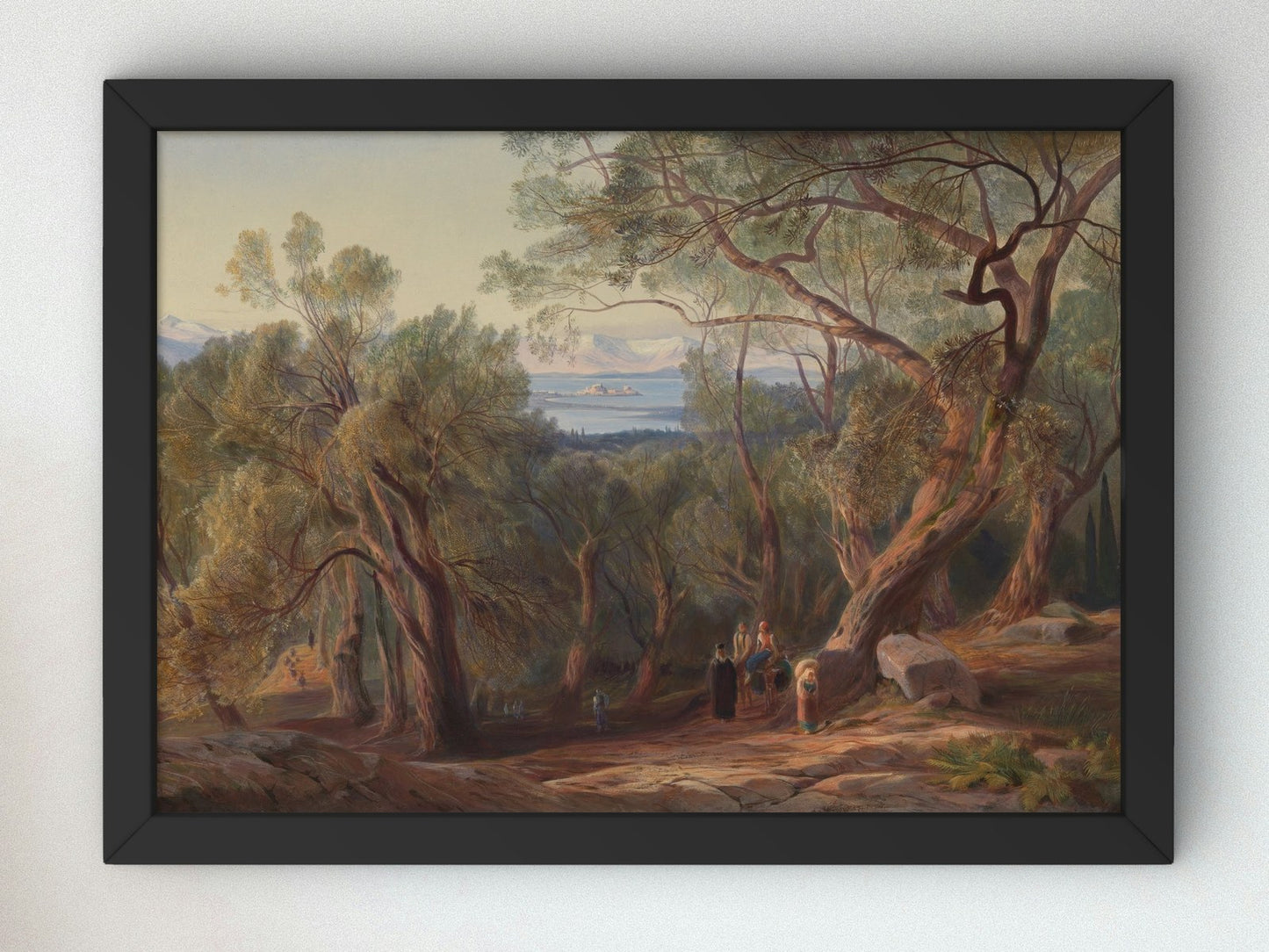 Corfu from Santa Decca by Edward Lear 1862, Wall Art Print, Fine Art Reproduction, Museum Quality Decor, Poster
