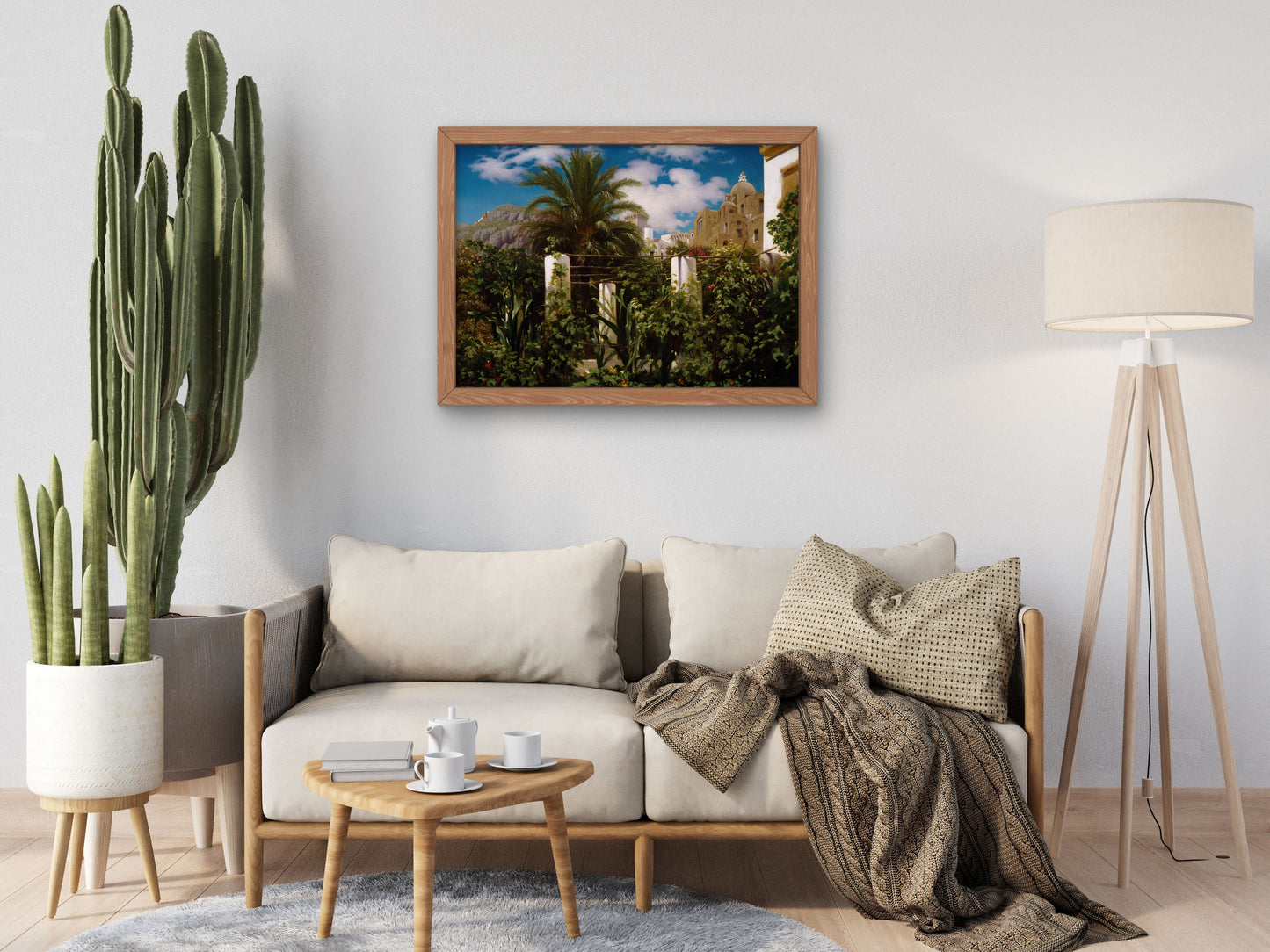 Garden of an Inn, Capri by Frederic Leighton 1859, Wall Art Print, Fine Art Reproduction, Museum Quality Decor, Poster