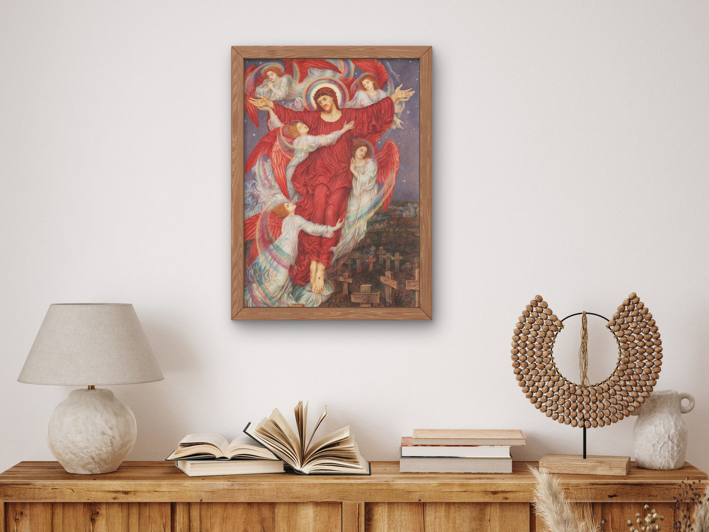 The Red Cross by Evelyn De Morgan 1914, Wall Art Print, Fine Art Reproduction, Museum Quality Decor, Poster