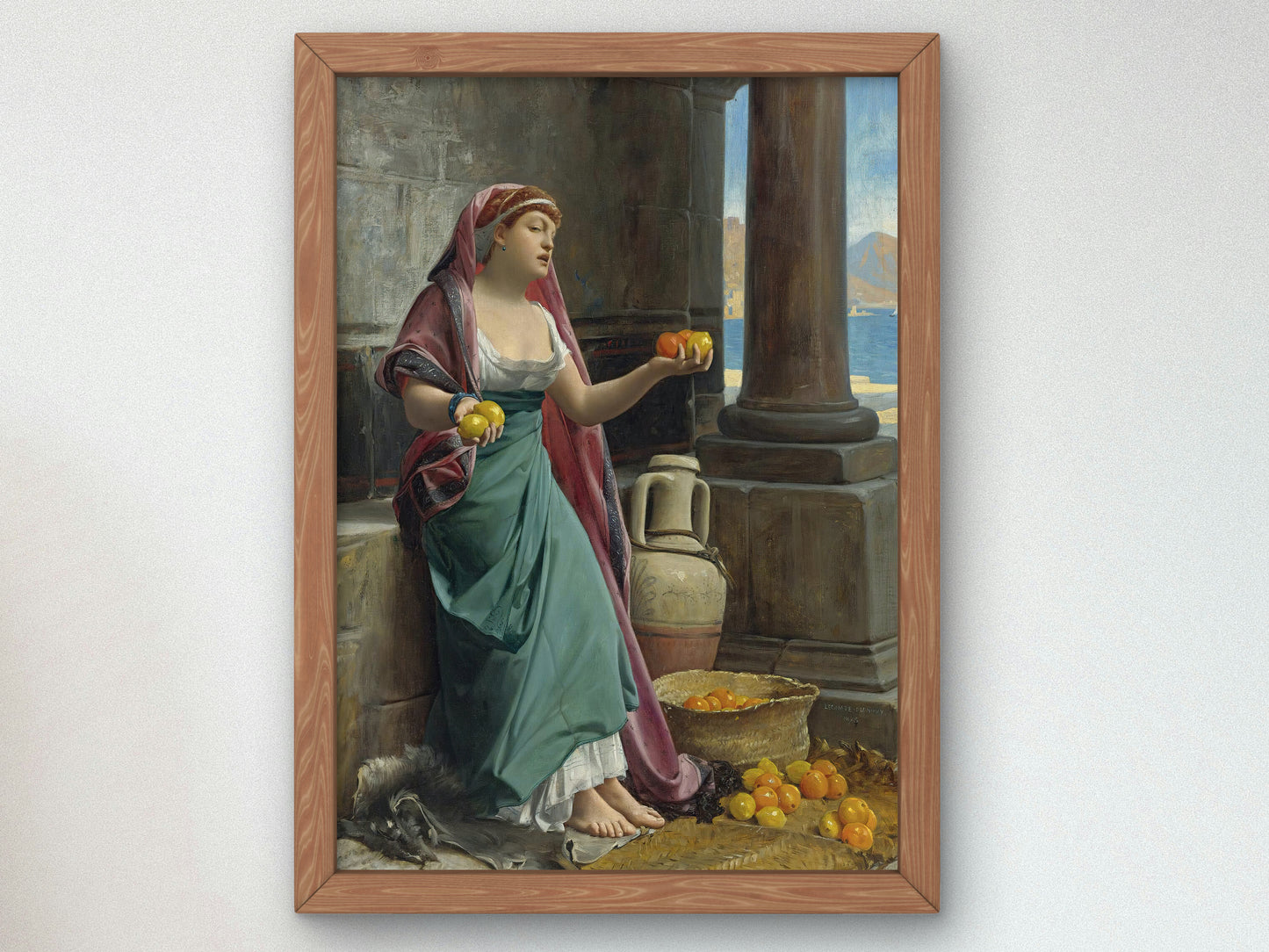 The Citrus Seller by Jean Lecomte du Nouÿ 1878, Wall Art Print, Fine Art Reproduction, Museum Quality Decor, Poster