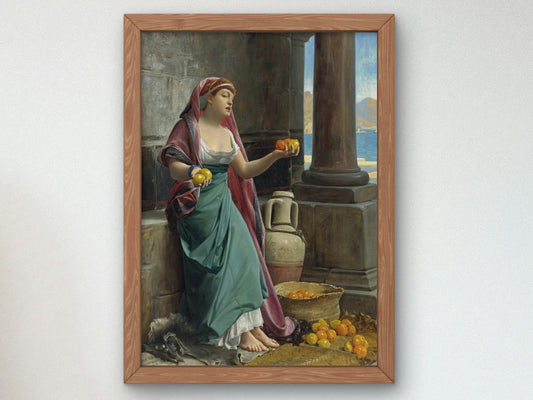 The Citrus Seller by Jean Lecomte du Nouÿ 1878, Wall Art Print, Fine Art Reproduction, Museum Quality Decor, Poster