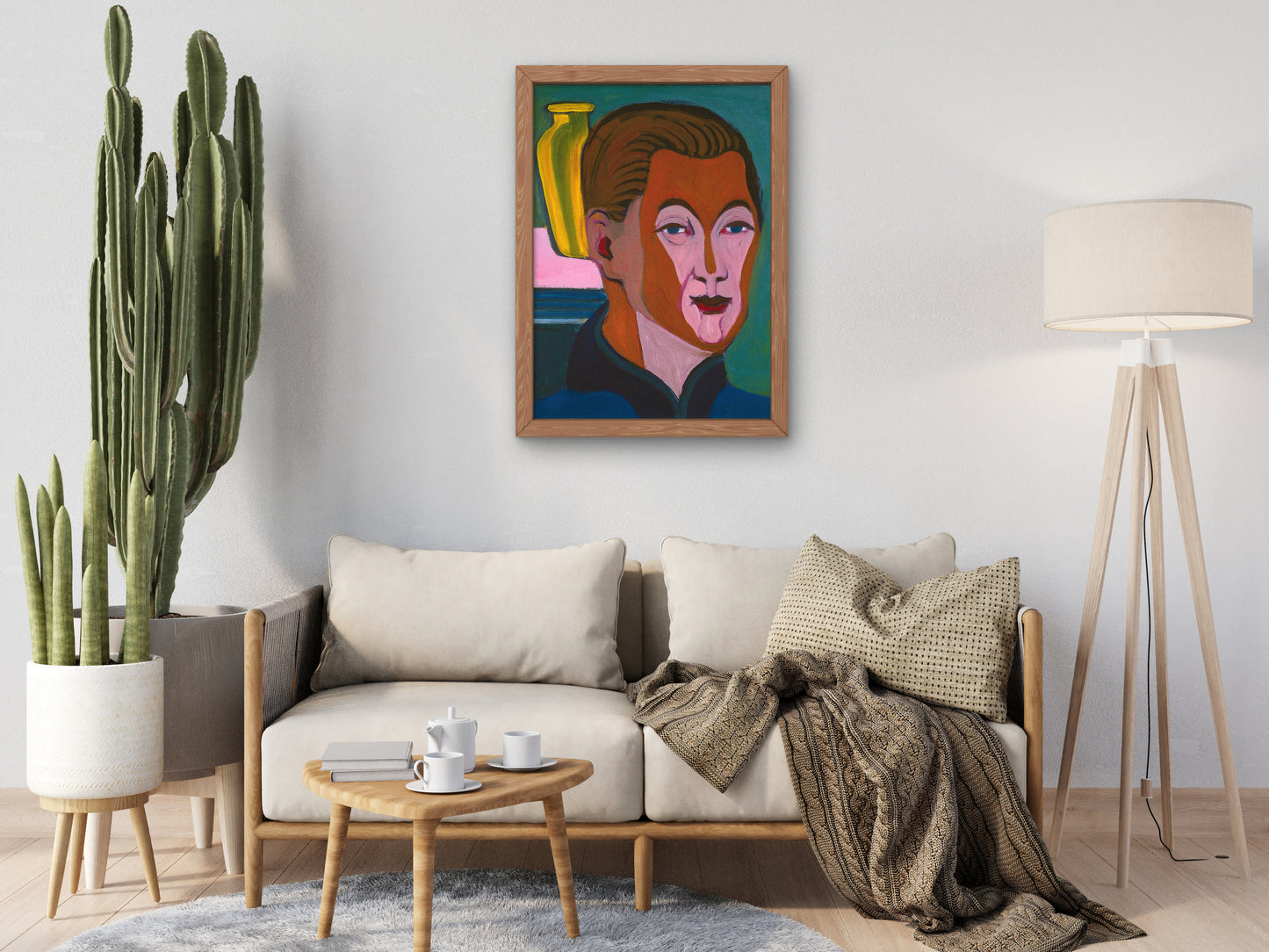 Self Portrait by Ernst Ludwig Kirchner 1925, Wall Art Print, Fine Art Reproduction, Museum Quality Decor, Poster
