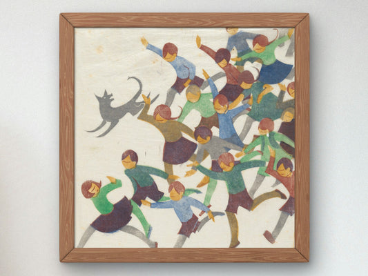 School is Out by Ethel Spowers 1936, Wall Art Print, Fine Art Reproduction, Museum Quality Decor, Poster
