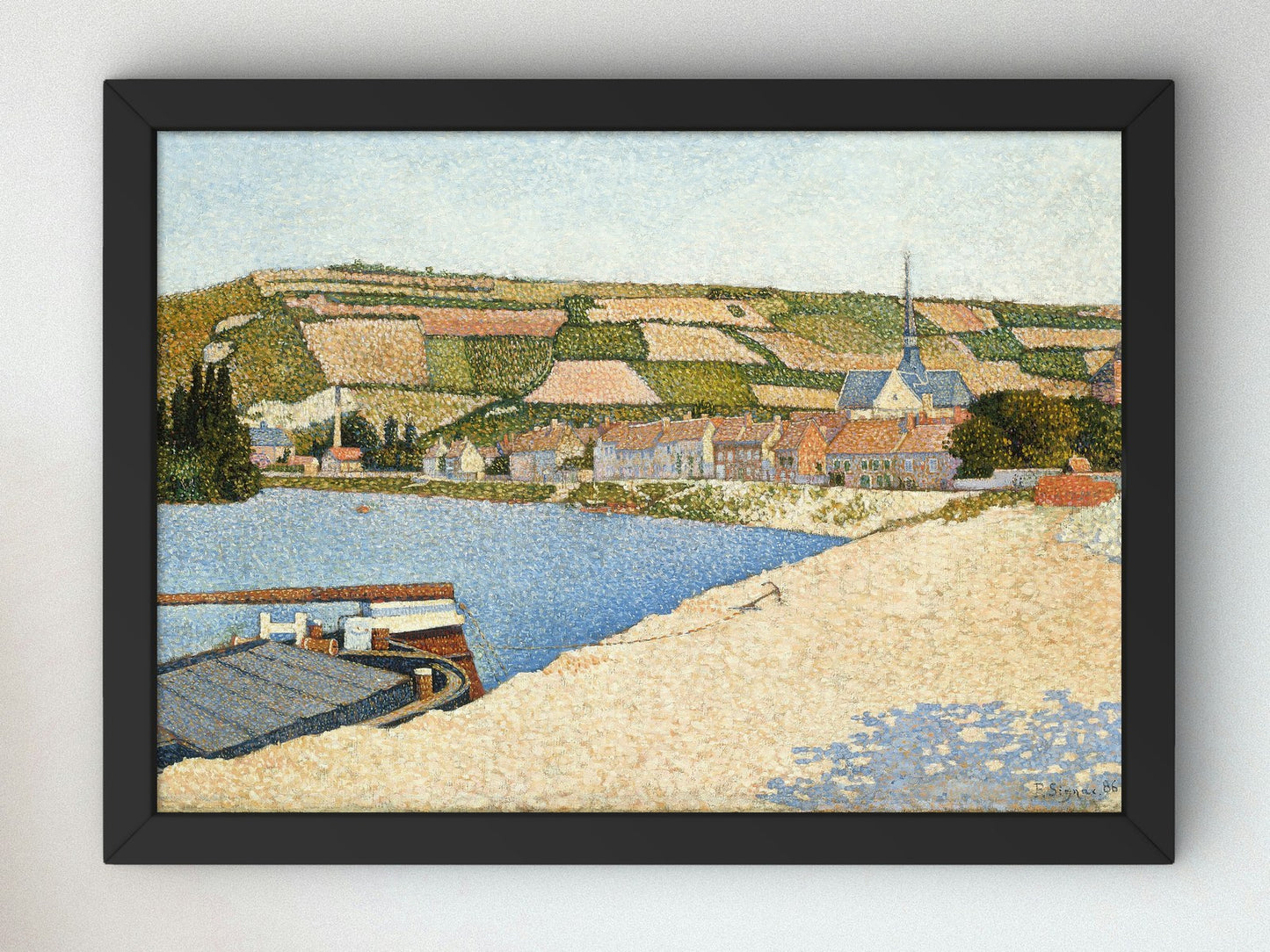 Les Andelys, Côte d'Aval by Paul Signac 1886, Wall Art Print, Fine Art Reproduction, Museum Quality Decor, Poster