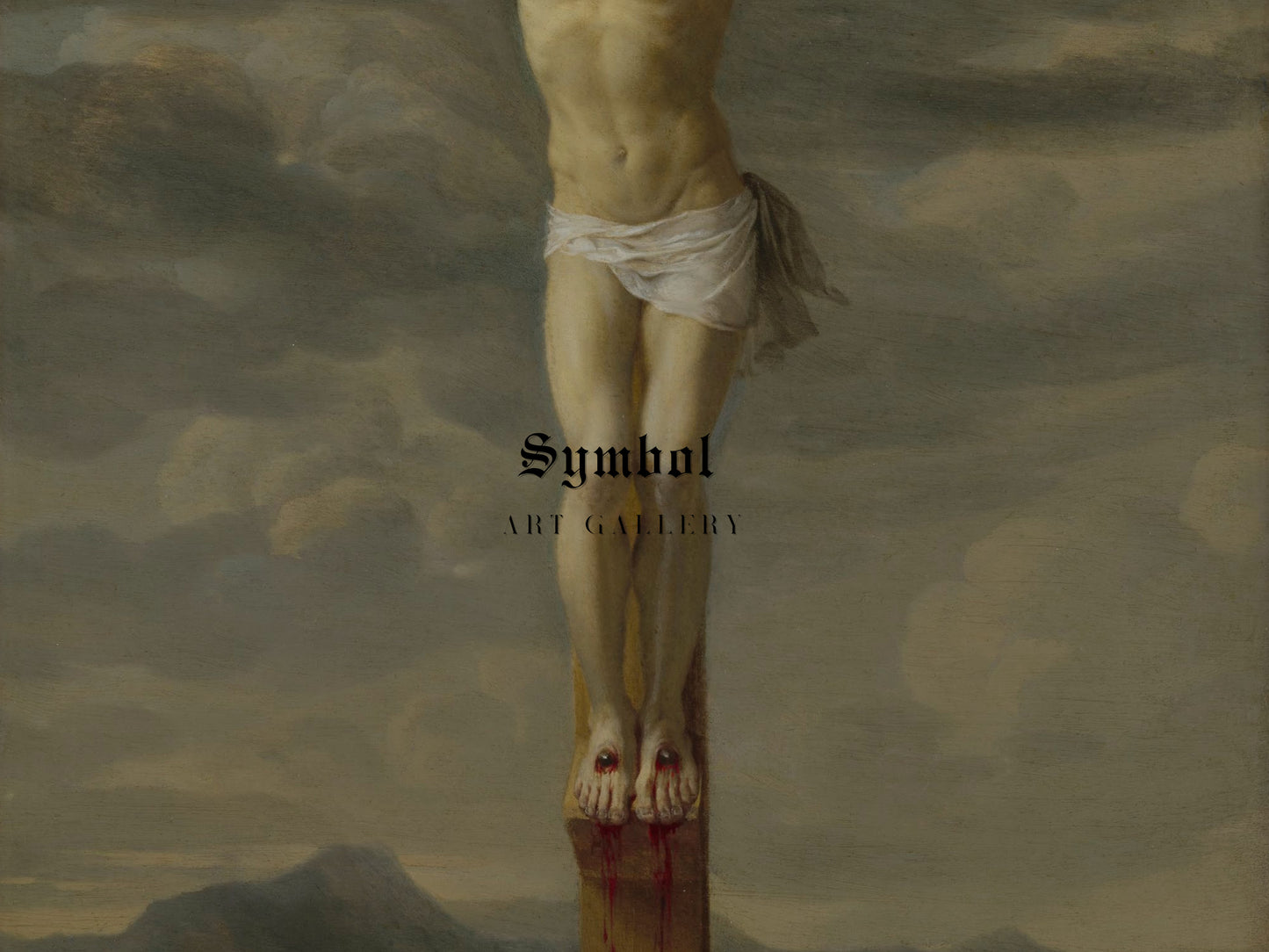 Crucifixion by Eustache Le Sueur 1650, Wall Art Print, Fine Art Reproduction, Museum Quality Decor, Poster