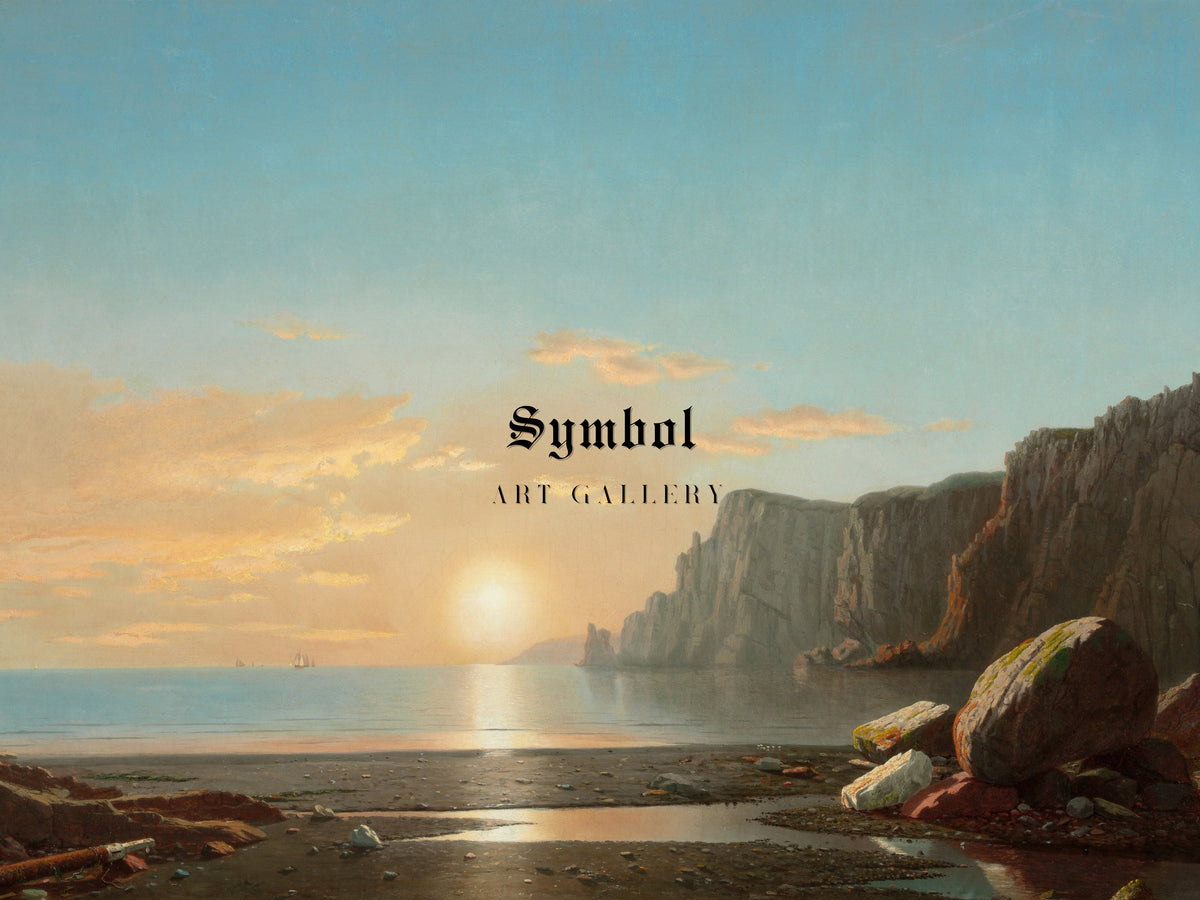 View of Northern Head at Sunrise in the Bay of Fundy by William Bradford 1862, Wall Art Print, Fine Art Reproduction, Museum Quality Decor