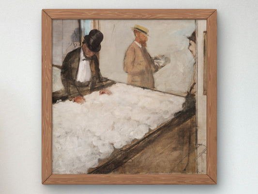 Cotton Merchants in New Orleans by Edgar Degas 1873, Wall Art Print, Fine Art Reproduction, Museum Quality Decor, Poster