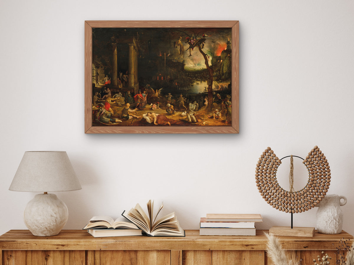 The Cumaean Sibyl Leading Aeneas to the Underworld by Flemish School 1600, Wall Art Print, Fine Art Reproduction, Museum Quality Decor