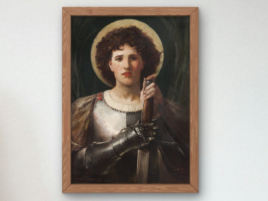 Saint Michael by Edwin Howland Blashfield 1886, Wall Art Print, Fine Art Reproduction, Museum Quality Decor, Poster
