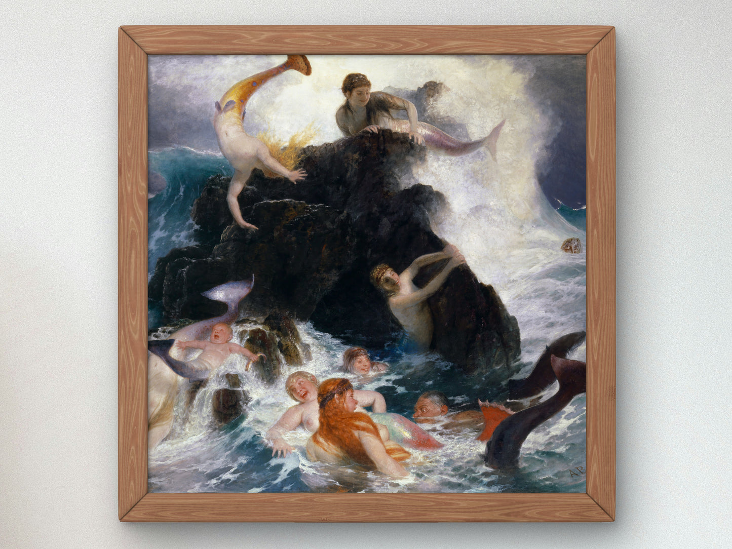 Play of the Nereides by Arnold Böcklin 1886, Wall Art Print, Fine Art Reproduction, Museum Quality Decor, Poster