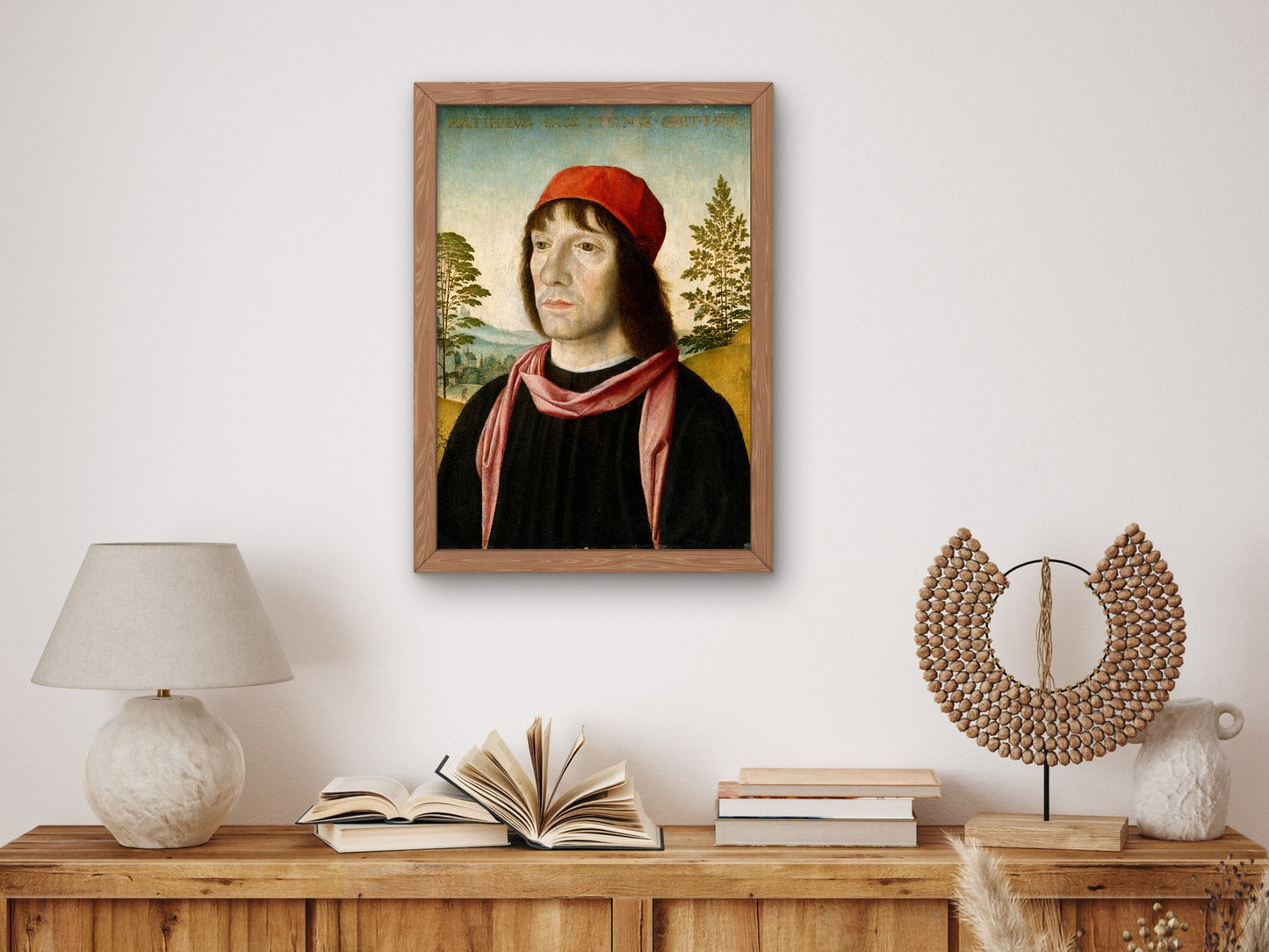 Portrait of a Man by Fra Bartolomeo 1497, Wall Art Print, Fine Art Reproduction, Museum Quality Decor, Poster