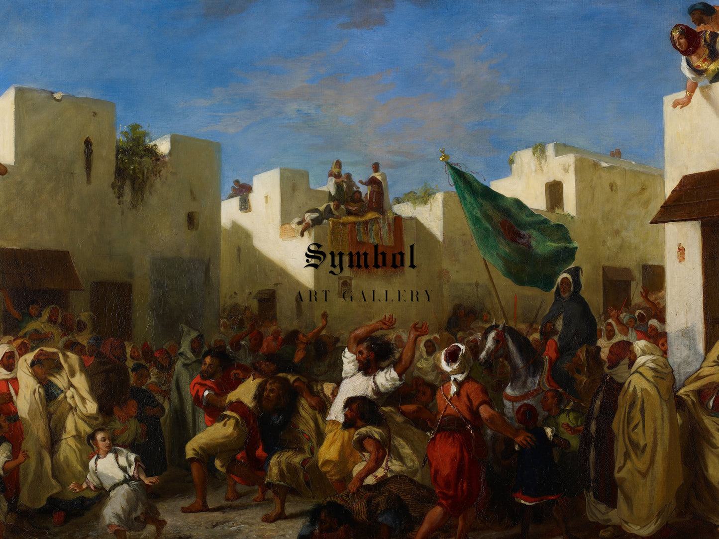 Fanatics of Tangier by Eugène Delacroix 1837, Wall Art Print, Fine Art Reproduction, Museum Quality Decor, Poster