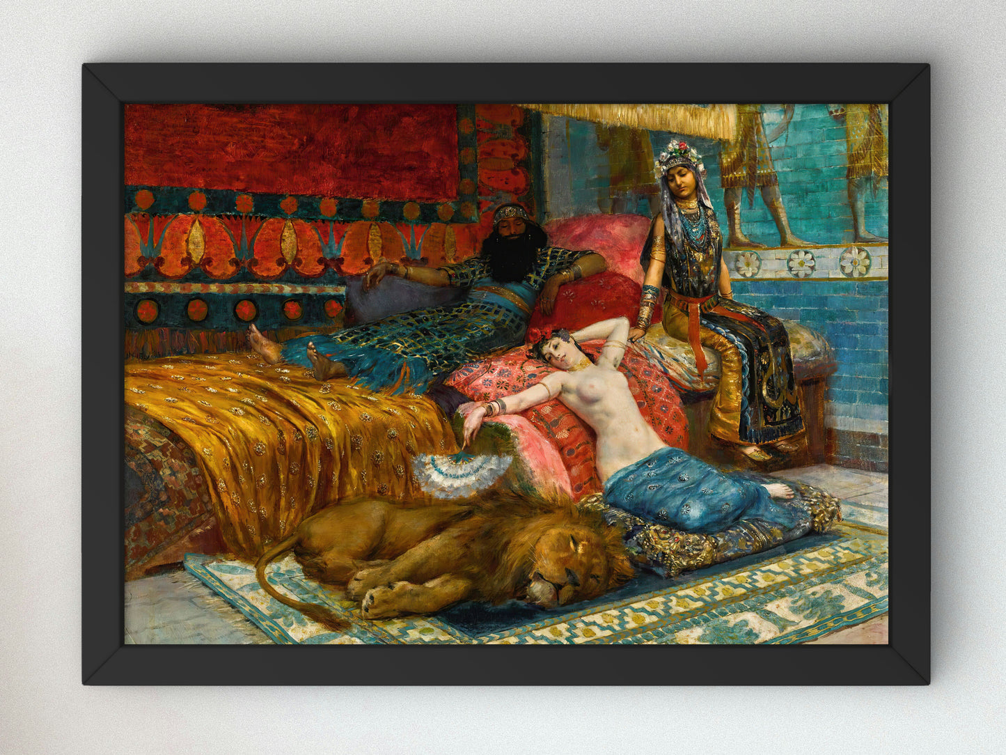 Idle Moments by Georges Antoine Rochegrosse 1888, Wall Art Print, Fine Art Reproduction, Museum Quality Decor, Poster