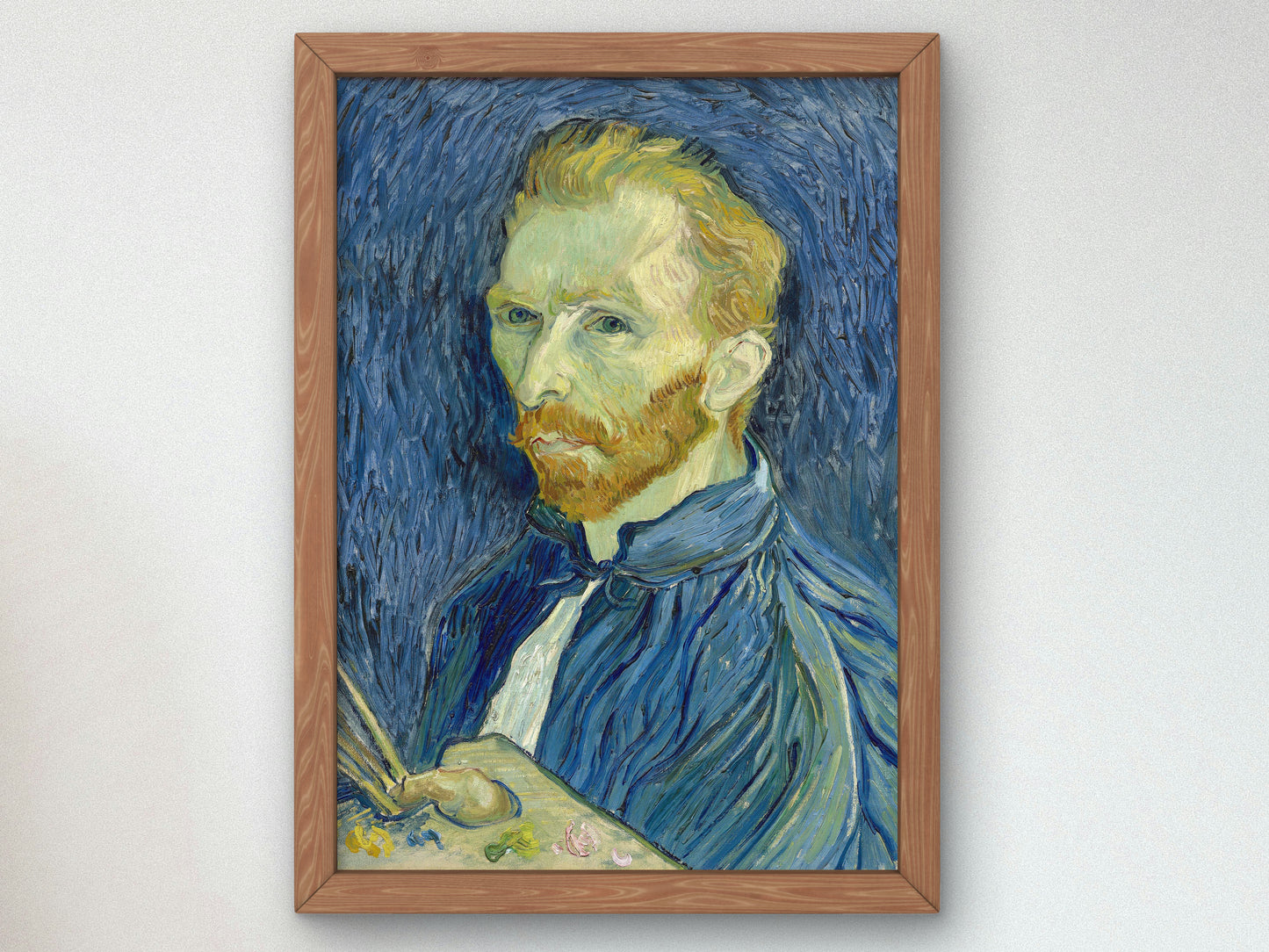 Self Portrait by Vincent van Gogh 1889, Wall Art Print, Fine Art Reproduction, Museum Quality Decor, Poster