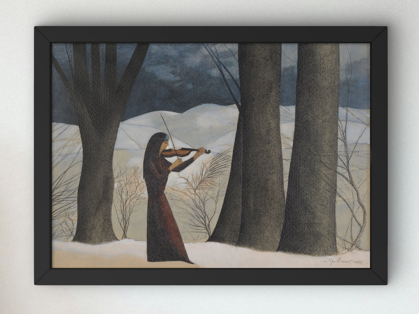 Winter Music by Léon Spilliaert 1943, Wall Art Print, Fine Art Reproduction, Museum Quality Decor, Poster