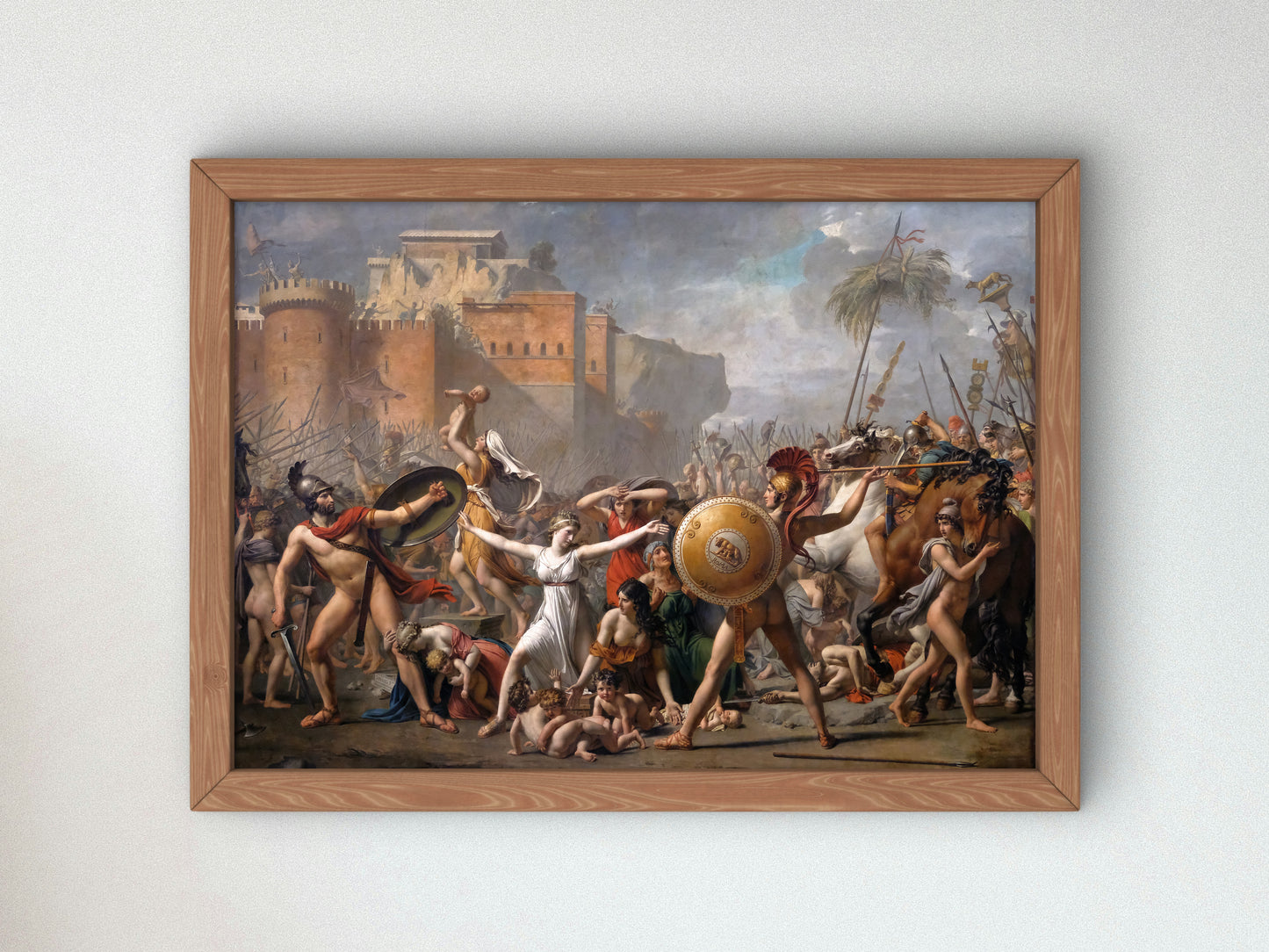 The Intervention of the Sabine Women by Jacques Louis David 1799, Wall Art Print, Fine Art Reproduction, Museum Quality Decor, Poster