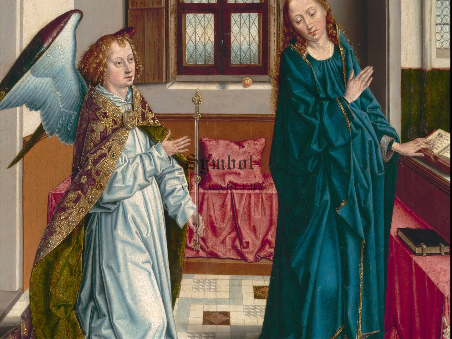 The Annunciation by Albert Bouts 1475, Wall Art Print, Fine Art Reproduction, Museum Quality Decor, Poster