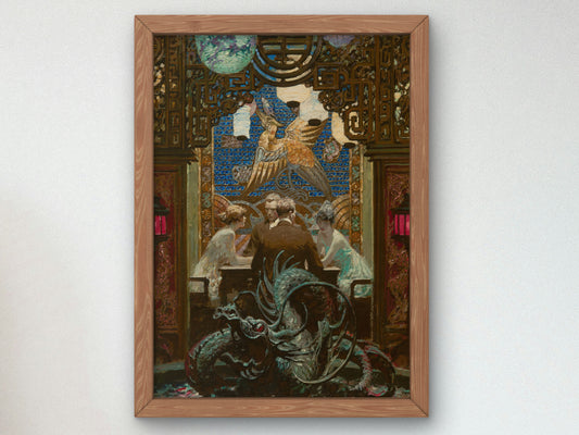 The Den of Iniquity by Dean Cornwell 1918, Wall Art Print, Fine Art Reproduction, Museum Quality Decor, Poster