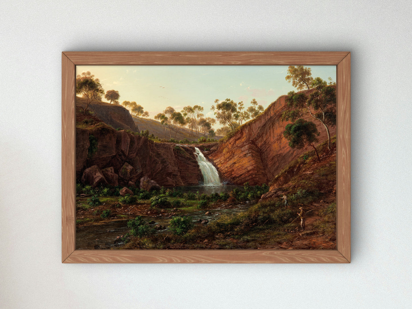 Waterfall on the Clyde River, Tasmania by Eugene von Guérard 1877, Wall Art Print, Fine Art Reproduction, Museum Quality Decor, Poster