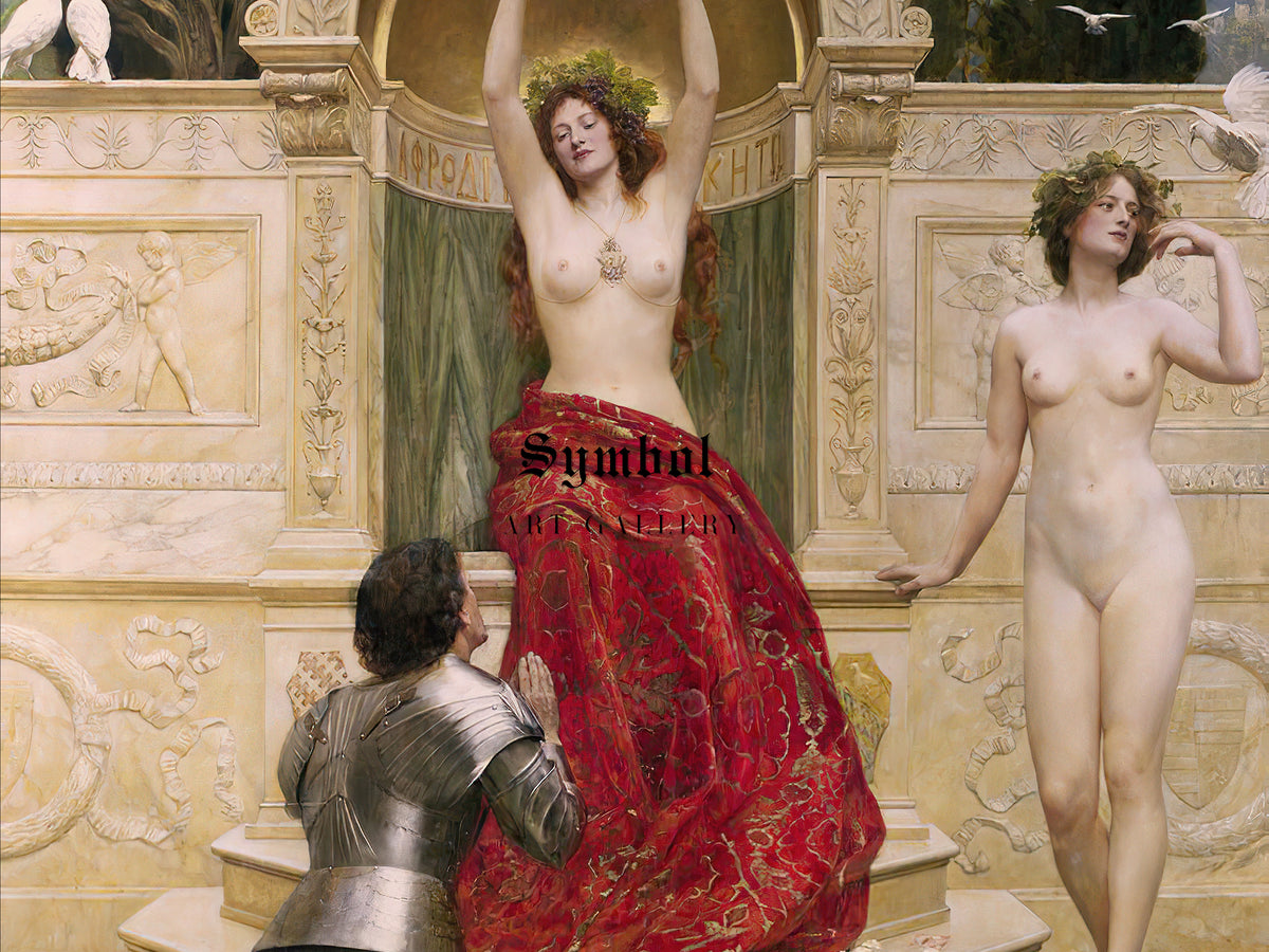Tannhäuser in the Venusberg by John Collier 1901, Wall Art Print, Fine Art Reproduction, Museum Quality Decor, Poster