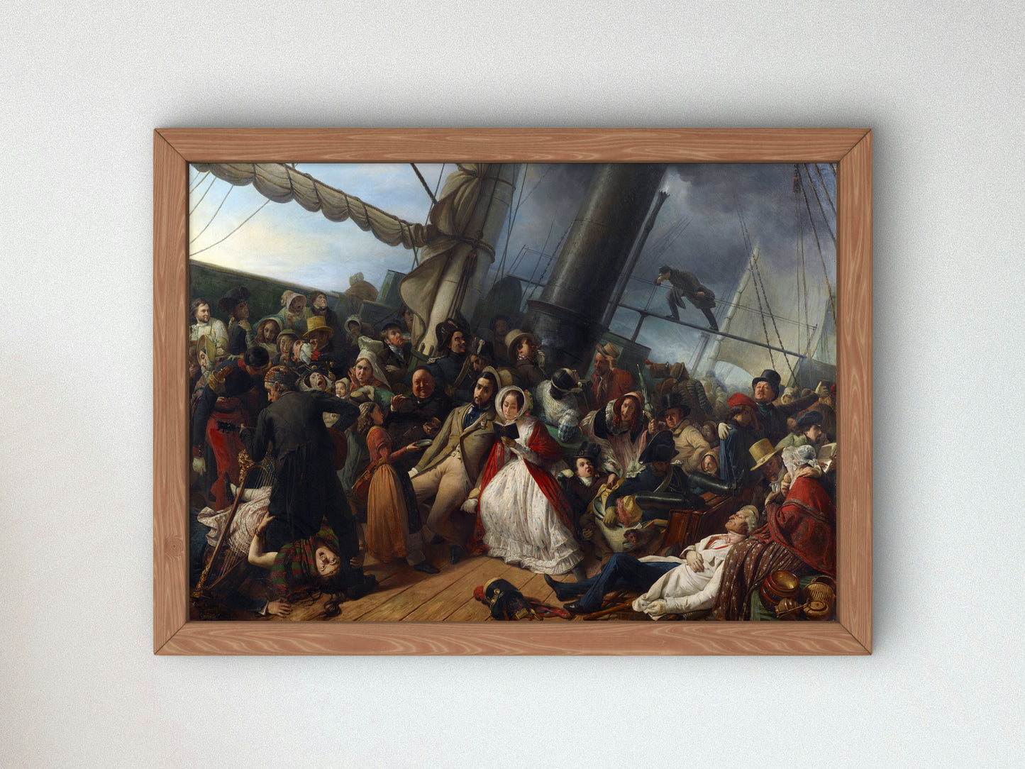 Seasickness at the Ball, on Board an English Corvette by François Auguste Biard 1843, Wall Art Print, Fine Art Reproduction, Museum Quality