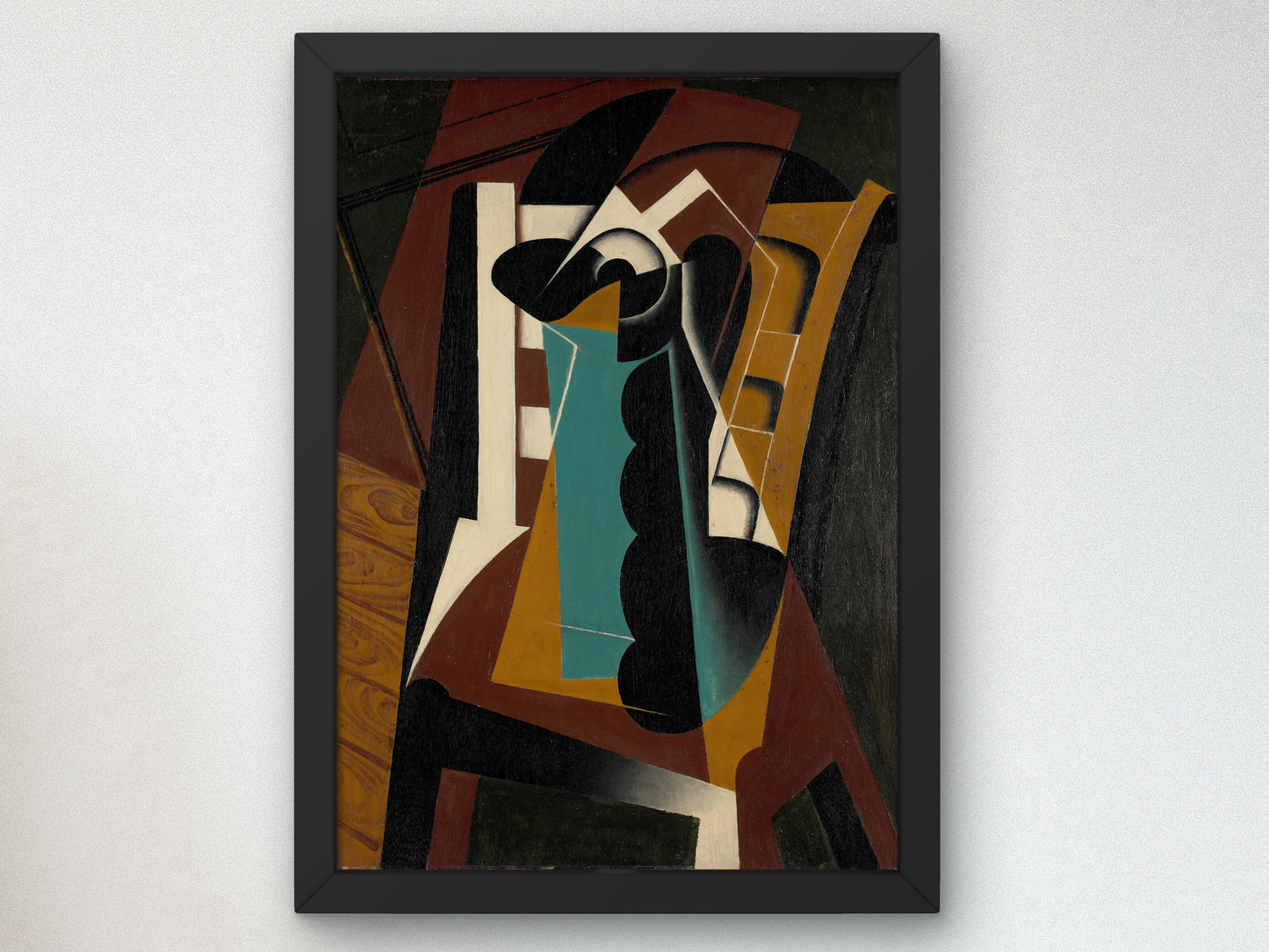 Still Life on a Chair by Juan Gris 1917, Wall Art Print, Fine Art Reproduction, Museum Quality Decor, Poster