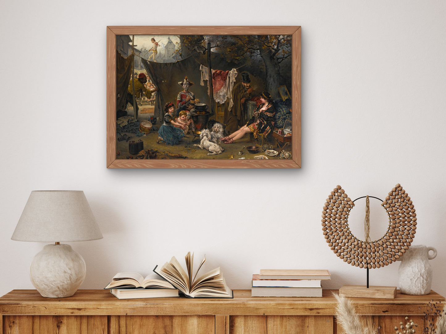 Behind The Scenes by Ludwig Knaus 1874, Wall Art Print, Fine Art Reproduction, Museum Quality Decor, Poster
