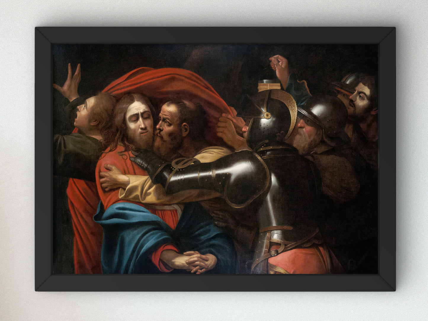 The Taking of Christ by Caravaggio 1598, Wall Art Print, Fine Art Reproduction, Museum Quality Decor, Poster