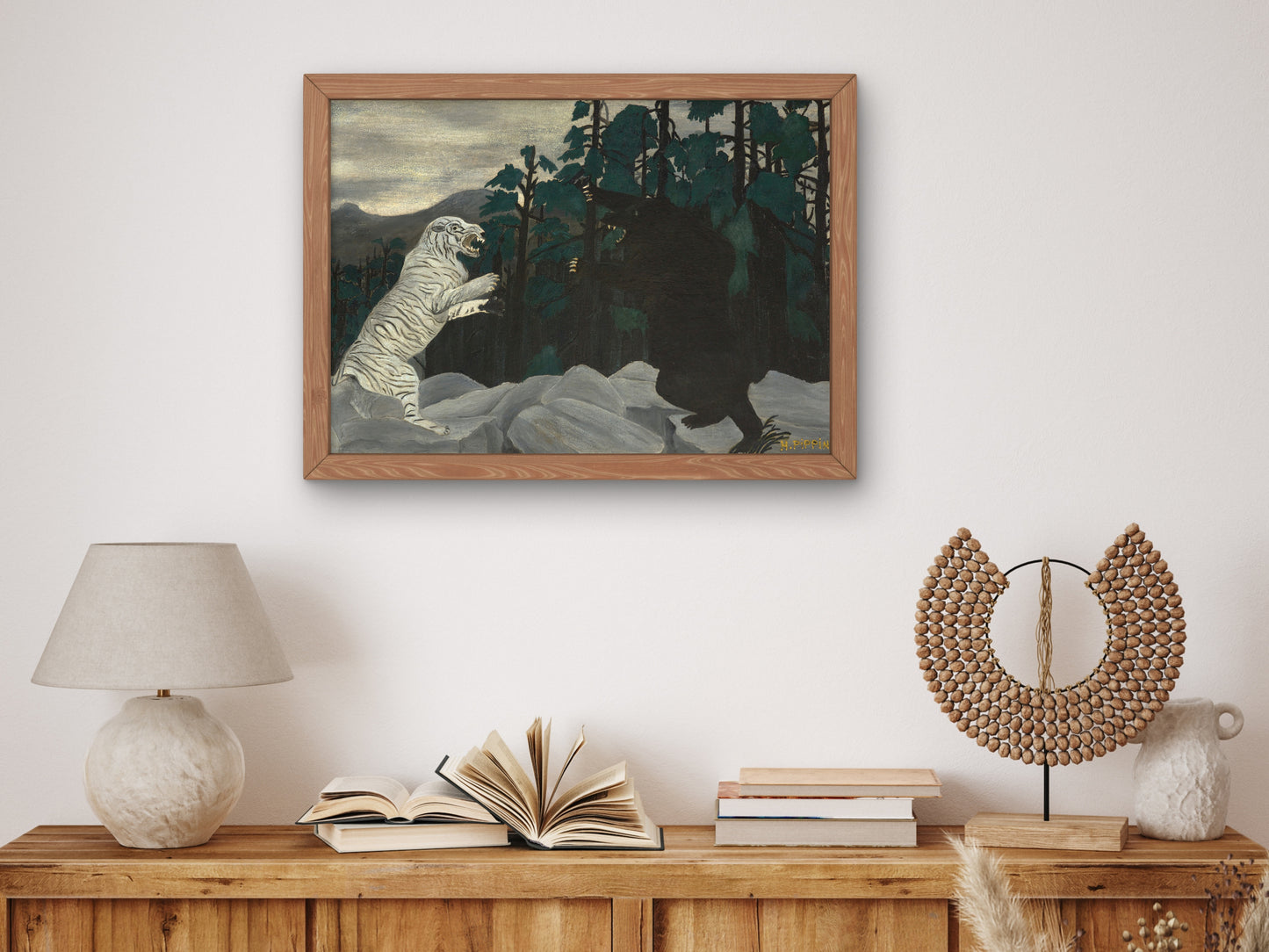 The Blue Tiger by Horace Pippin 1933, Wall Art Print, Fine Art Reproduction, Museum Quality Decor, Poster