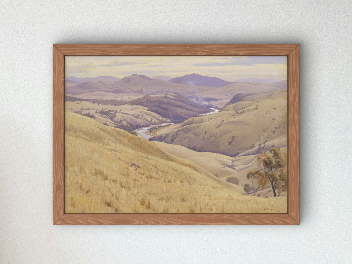 Weetangera Canberra by Elioth Gruner 1937, Wall Art Print, Fine Art Reproduction, Museum Quality Decor, Poster