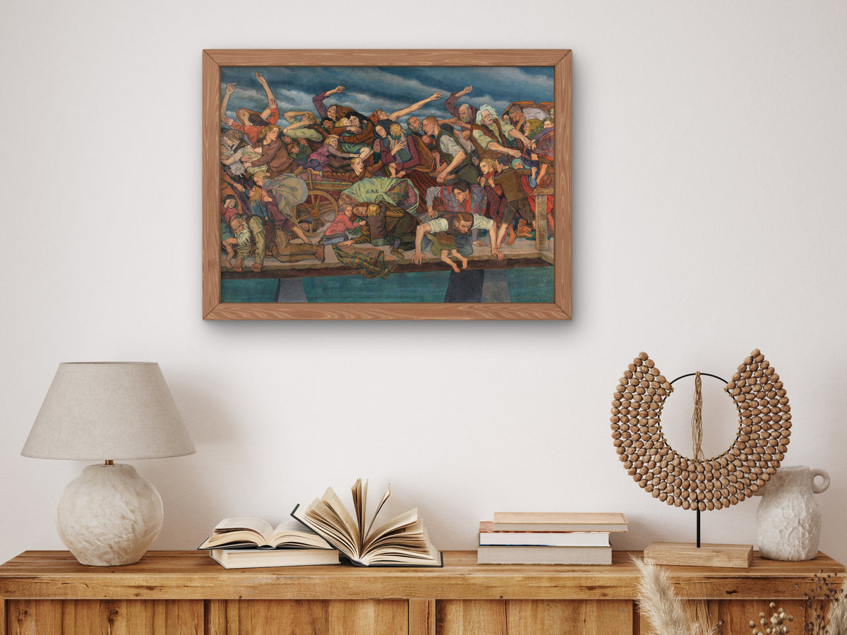 Refugees by Jan Rembowski, Wall Art Print, Fine Art Reproduction, Museum Quality Decor, Poster