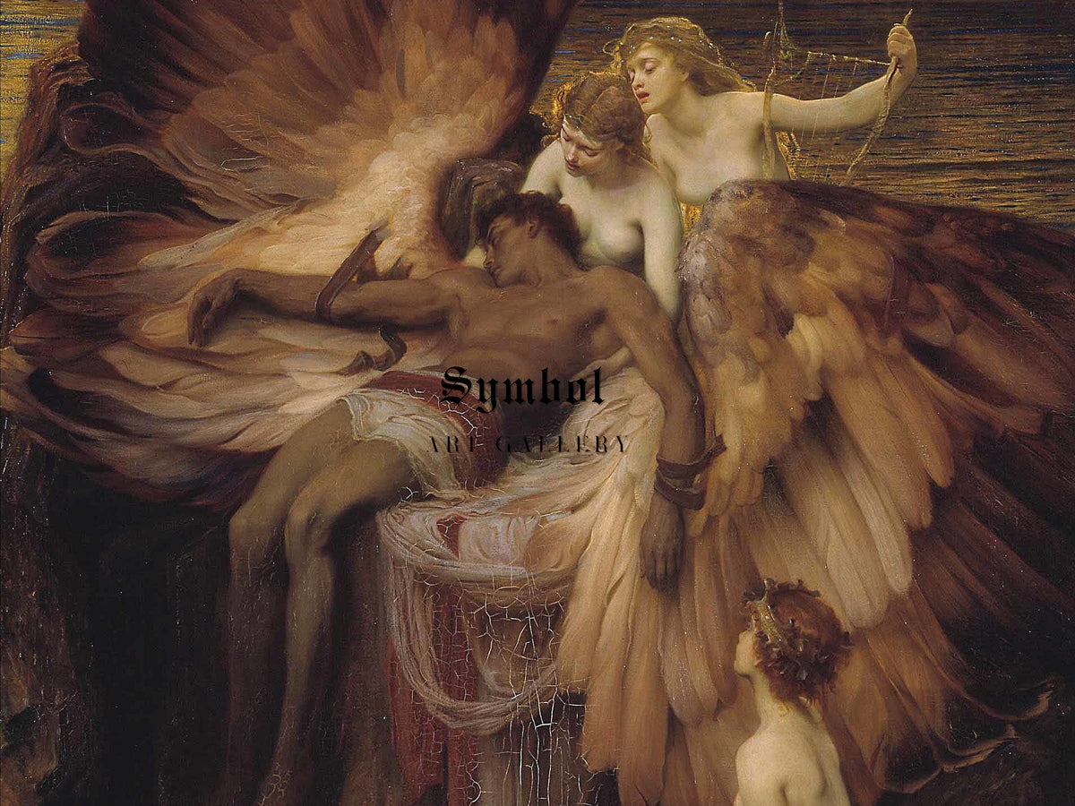 The Lament for Icarus by Herbert James Draper 1898, Wall Art Print, Fine Art Reproduction, Museum Quality Decor, Poster