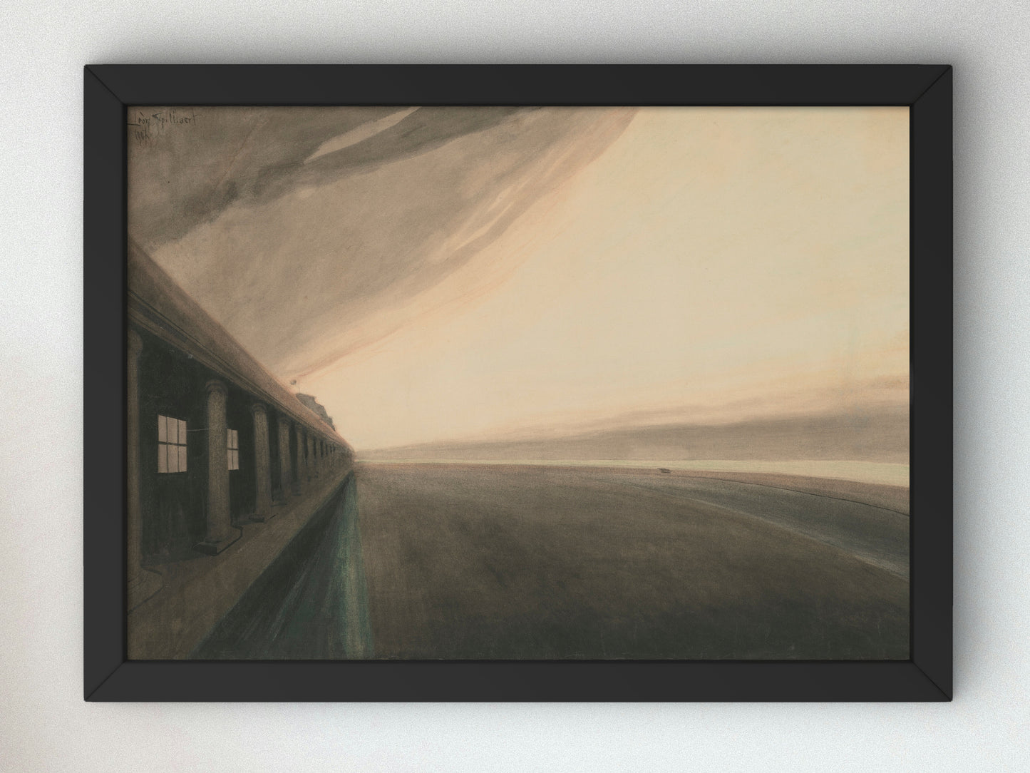 Royal Galleries of Ostend and Beach after the Storm by Léon Spilliaert 1907, Wall Art Print, Fine Art Reproduction, Museum Quality Decor