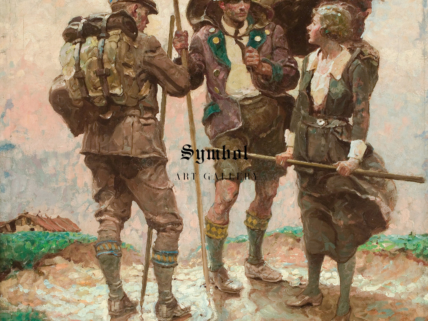 The Bridge by Dean Cornwell 1921, Wall Art Print, Fine Art Reproduction, Museum Quality Decor, Poster